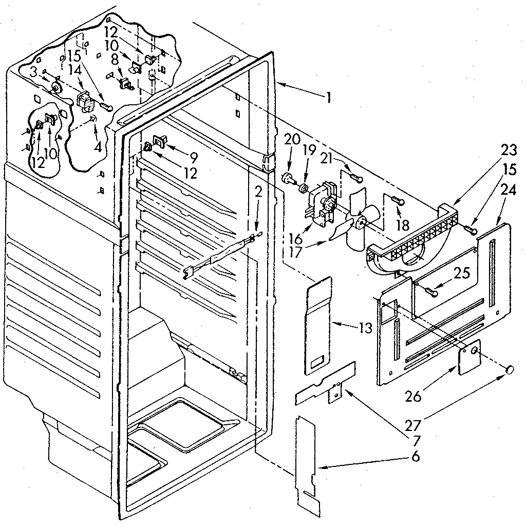 Whirlpool ET16AKXSF01 liner diagram