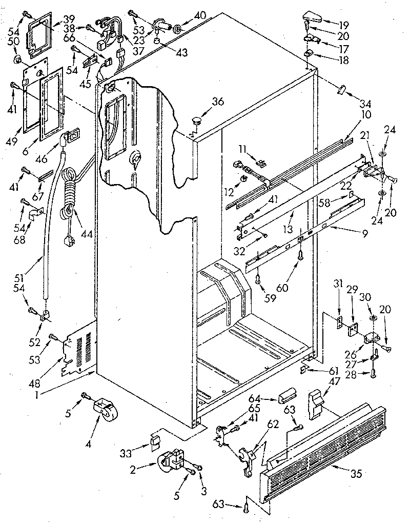 Whirlpool ET20NKXSM10 cabinet diagram
