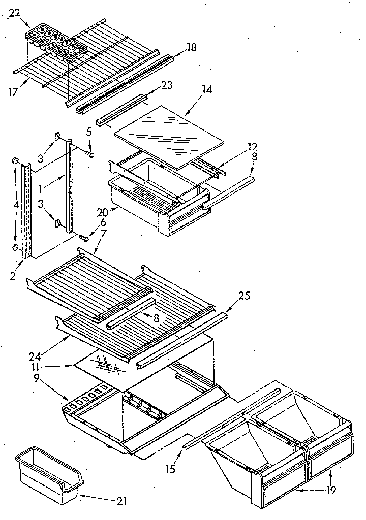 Whirlpool ET20NKXSM10 shelf diagram