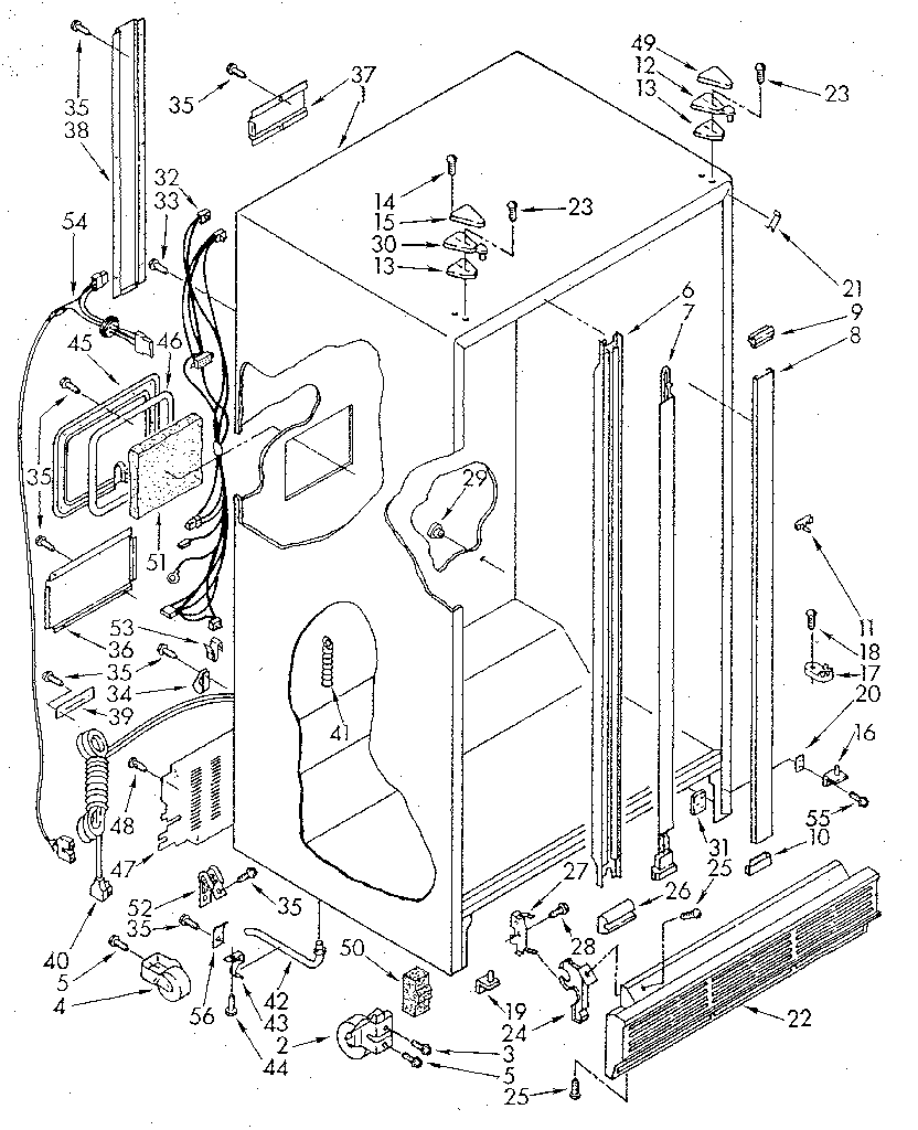 Whirlpool ED22DWXTG01 cabinet diagram