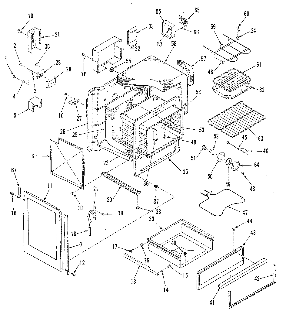 Kenmore 9114658812 body section diagram