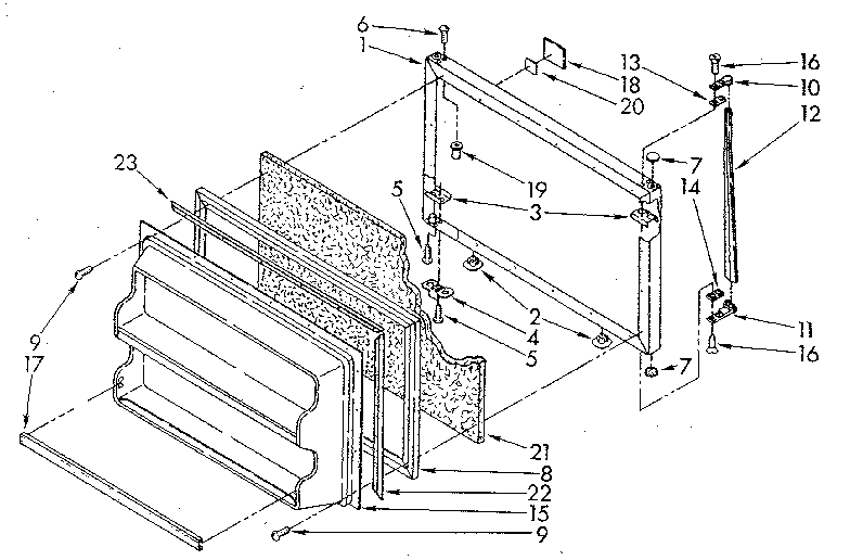 Whirlpool ET14JKXSM03 freezer door diagram
