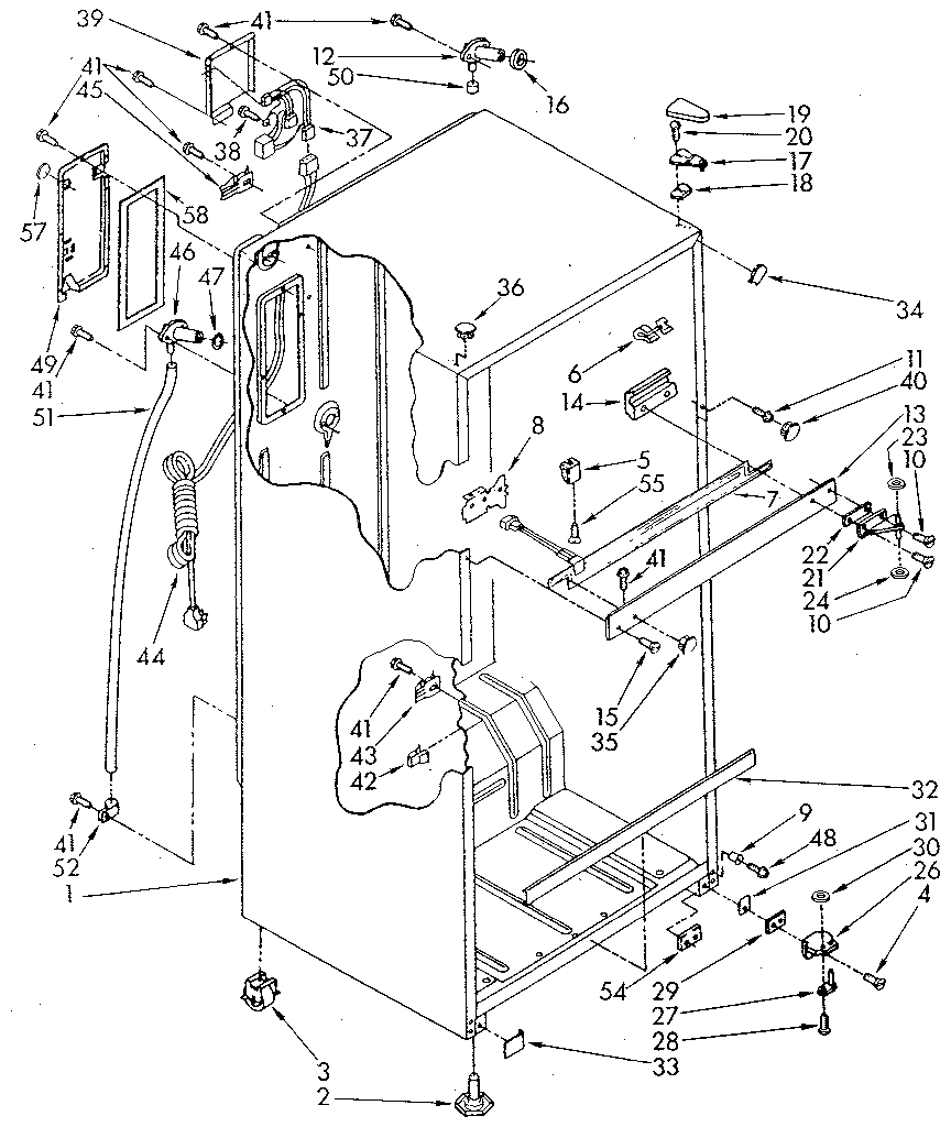 Whirlpool ET16JKYSM02 cabinet diagram