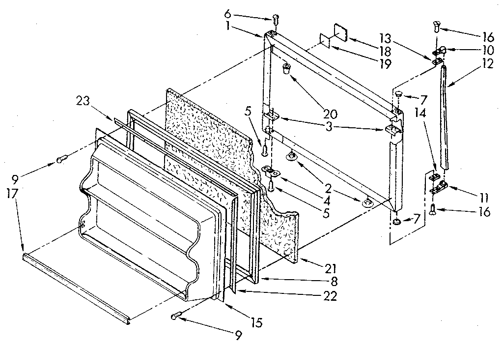 Whirlpool ET16JKYSM02 freezer door diagram