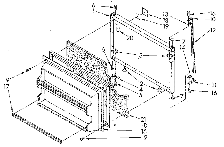 Whirlpool ET18JKYSN01 freezer door diagram