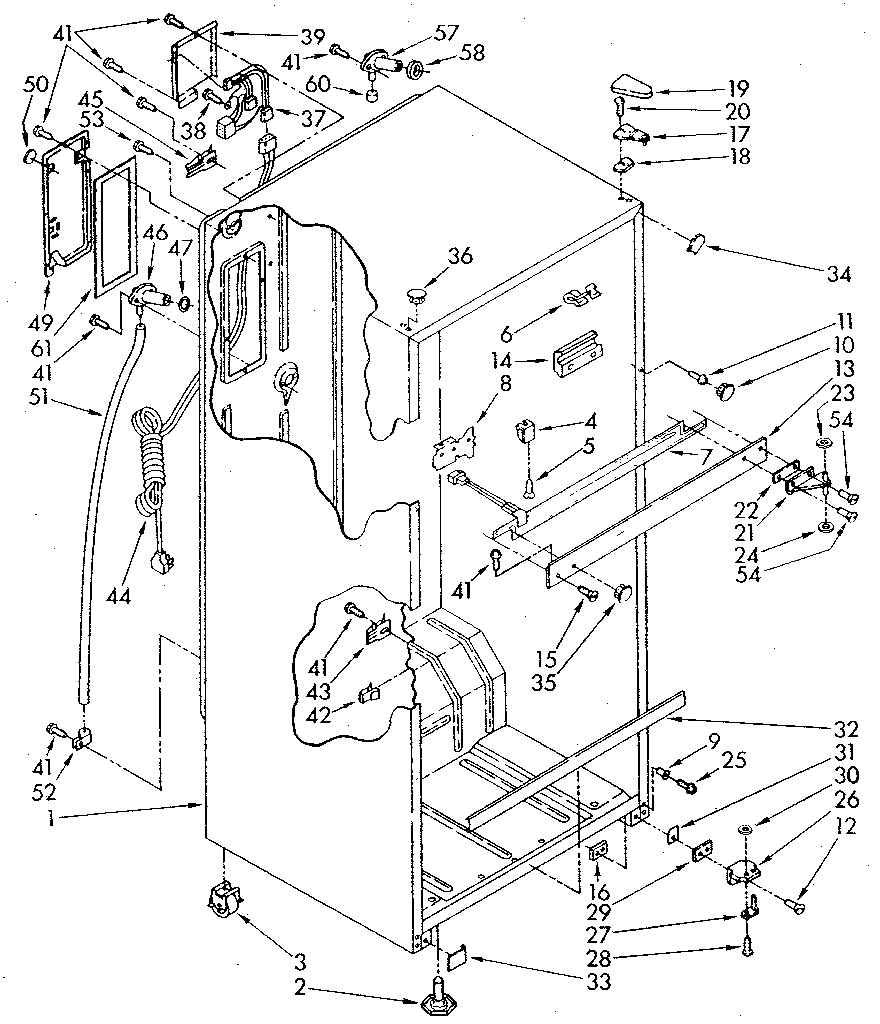Whirlpool ET18JKXSF04 cabinet diagram