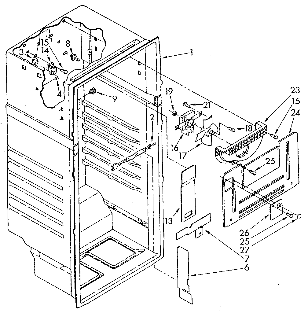 Whirlpool ET18JKXSF04 liner diagram