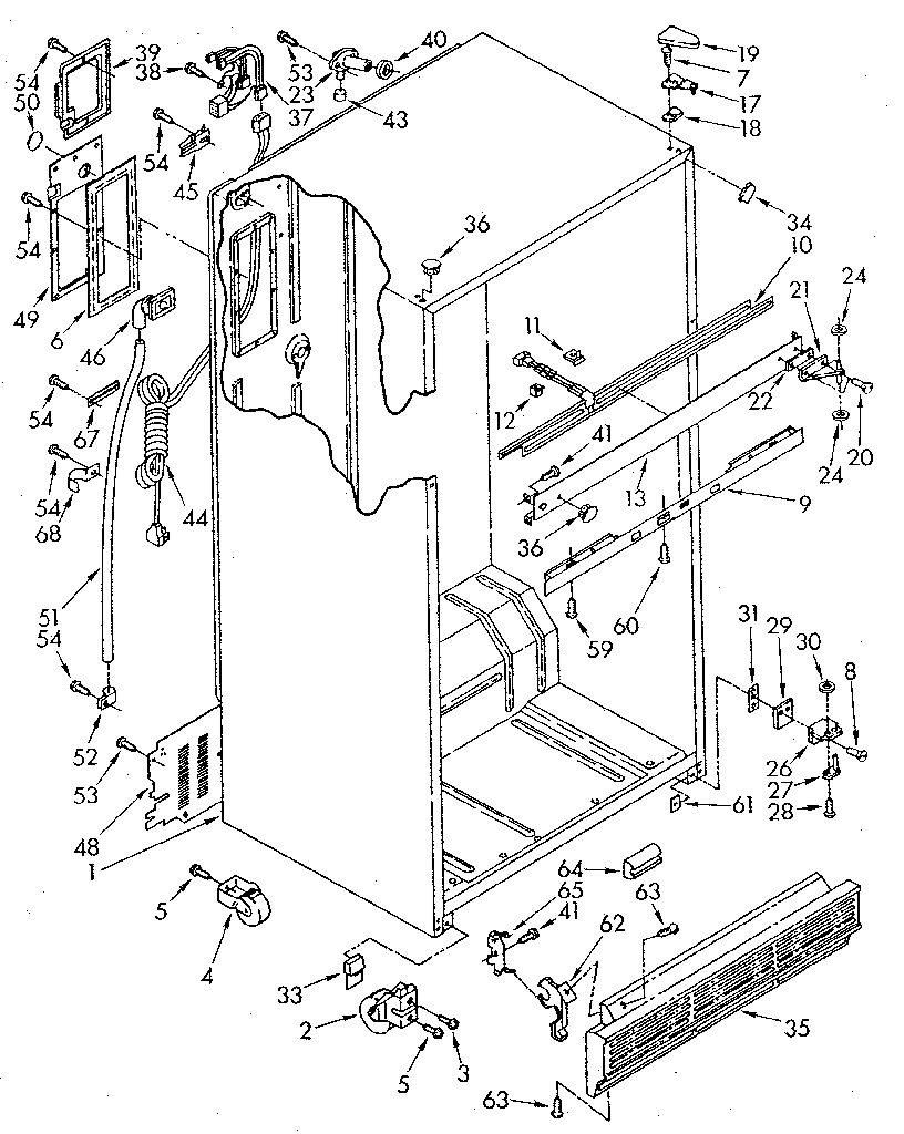Whirlpool ET20NKXSN11 cabinet diagram