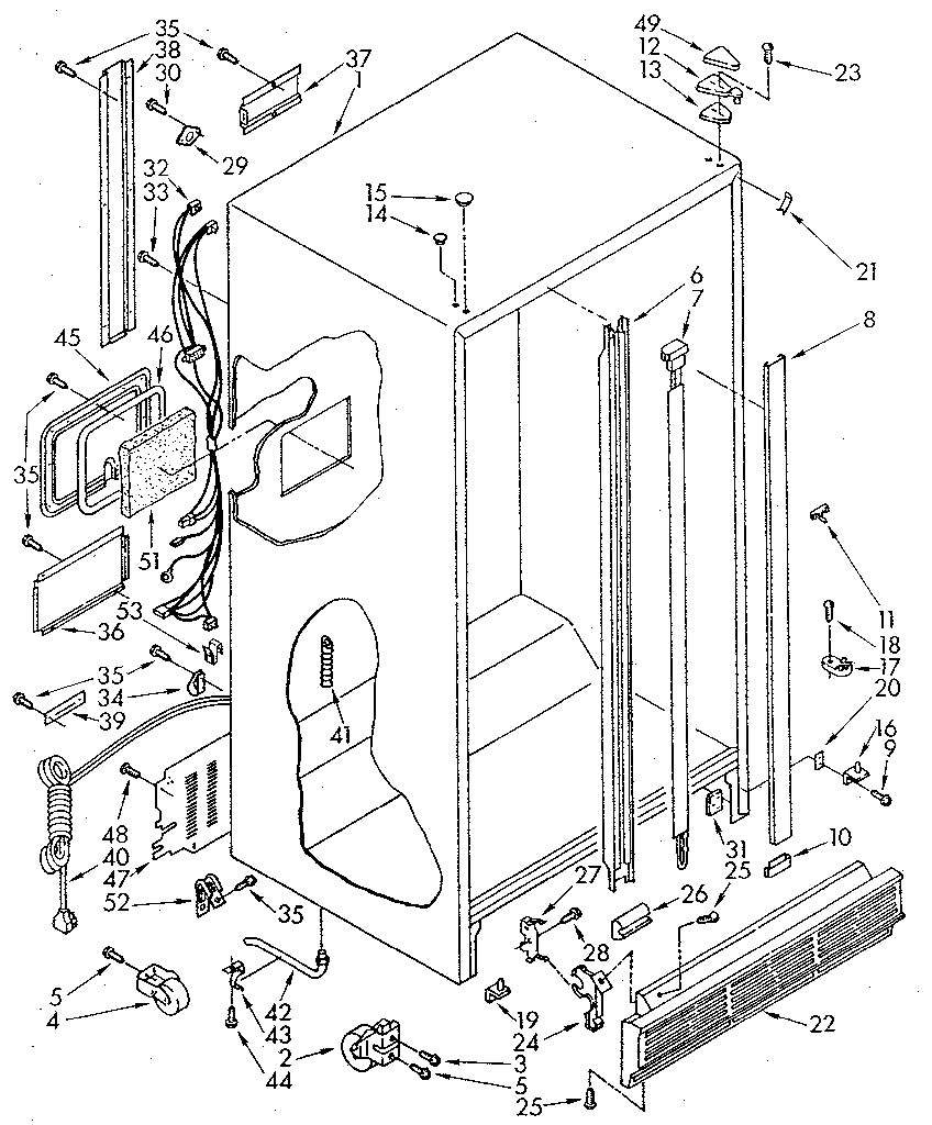 Whirlpool ED20AKXSW01 cabinet diagram