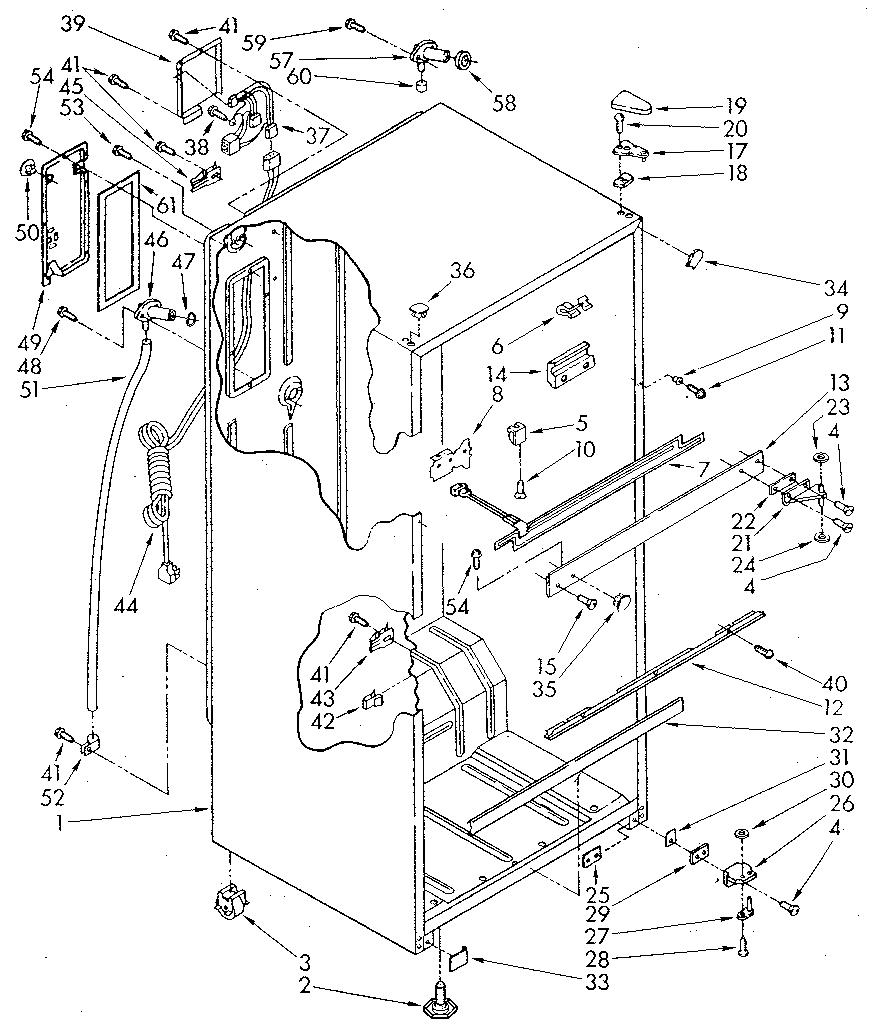 Whirlpool ET18NKXSW03 cabinet diagram