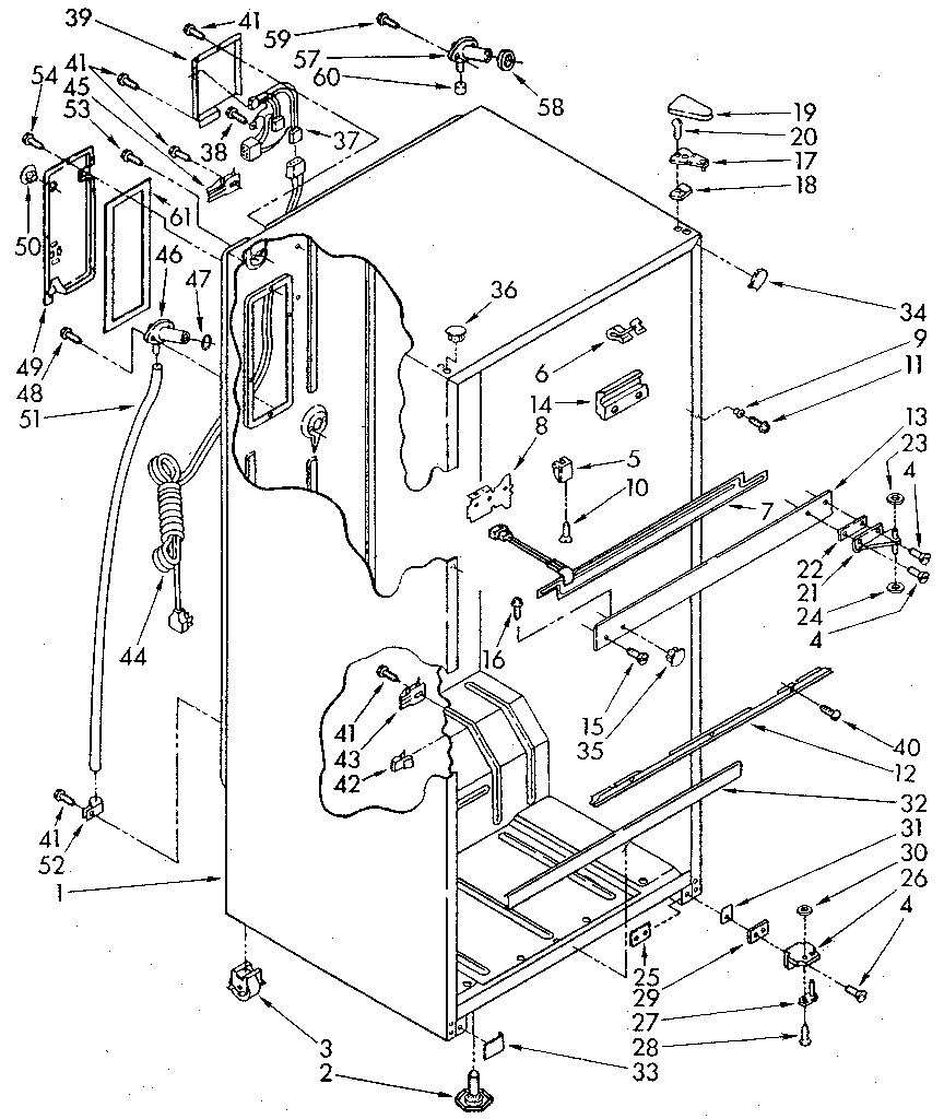 Whirlpool ET18NKXSM02 cabinet diagram