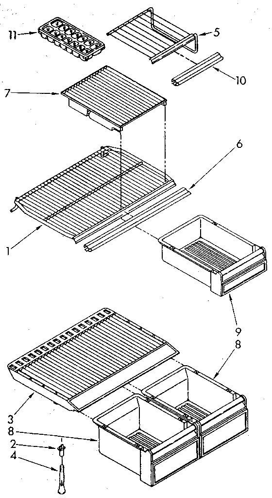 Whirlpool ET18NKXSM02 shelf diagram
