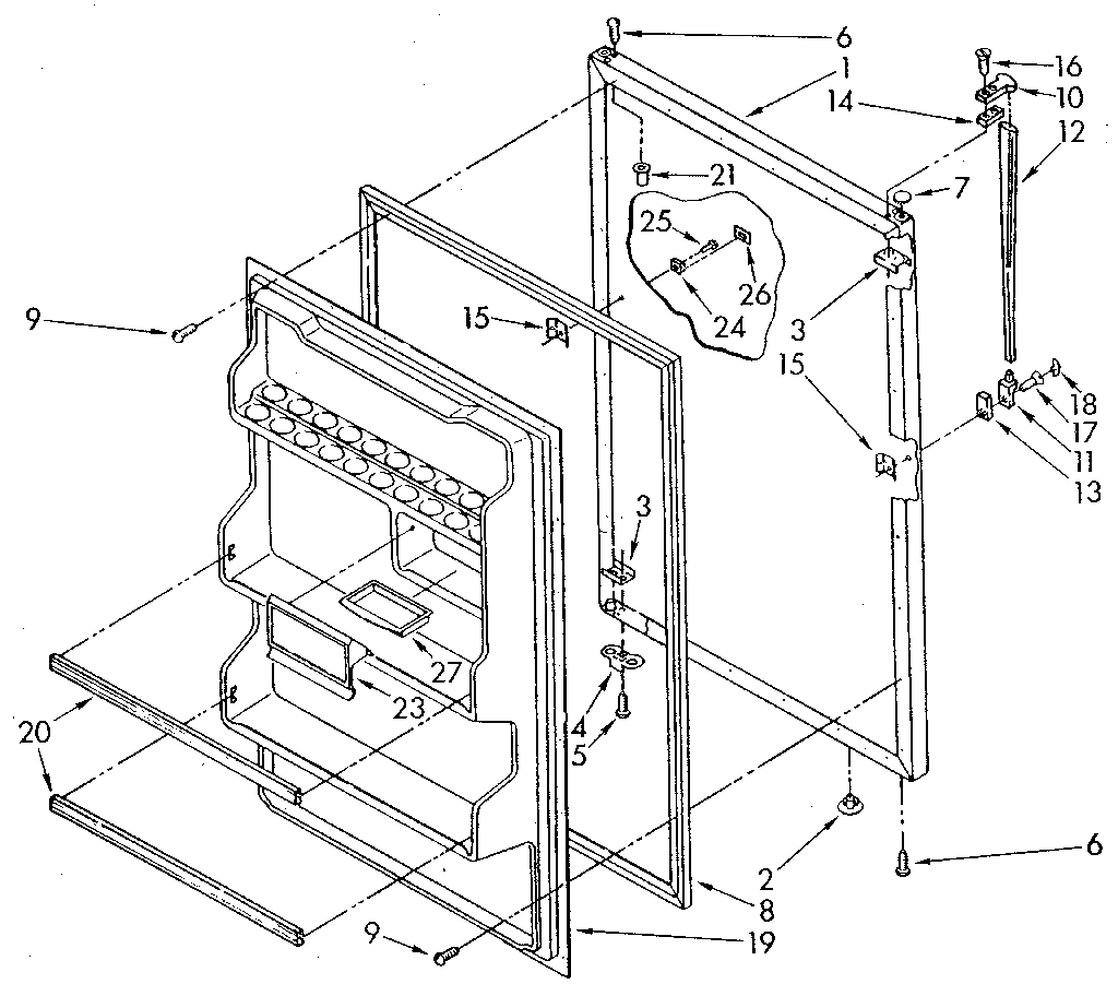 Whirlpool ET18NKXSM02 refrigerator door diagram