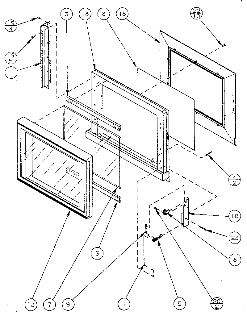 Amana R350P door diagram