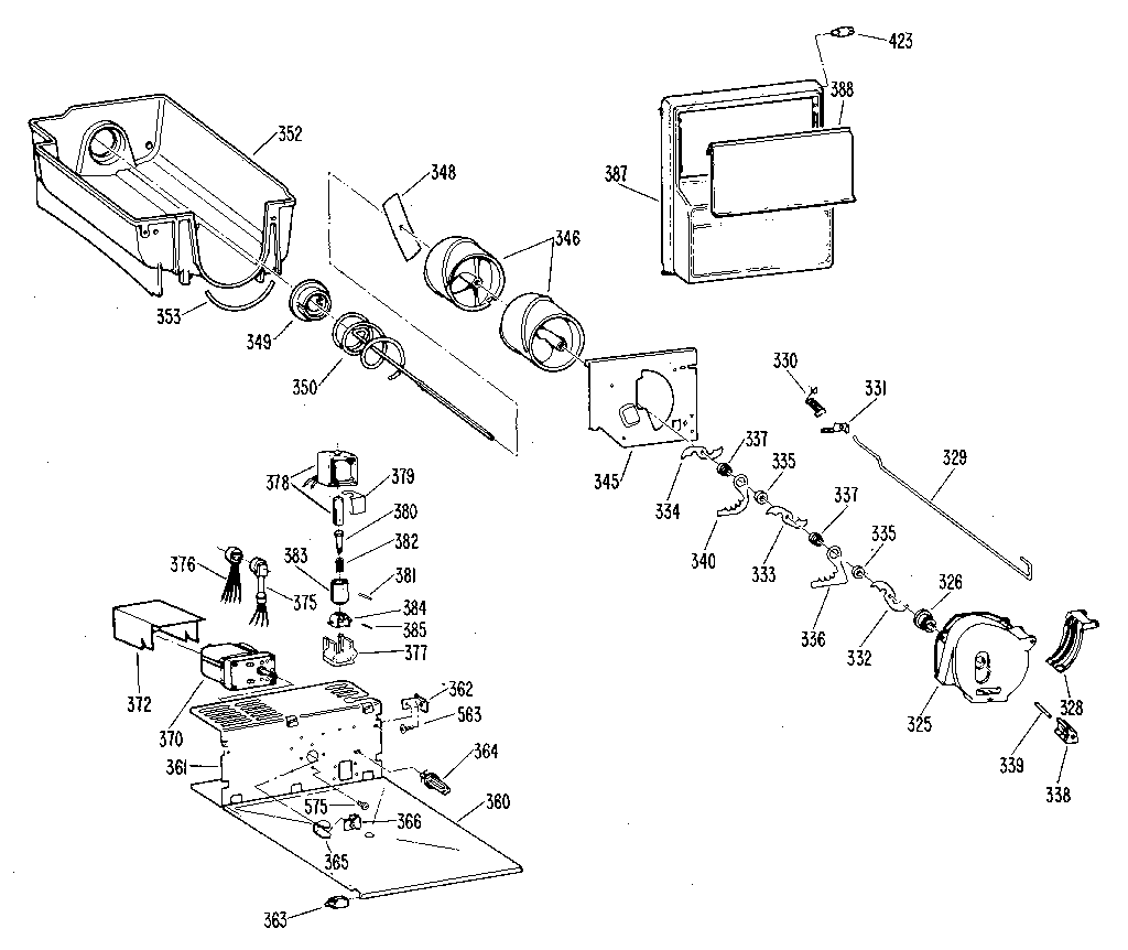 Kenmore 3638594782 ice bucket diagram