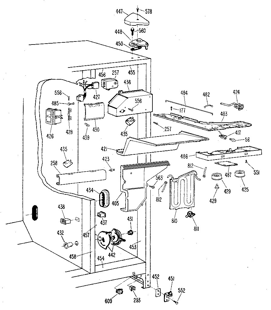 Kenmore 3638594782 fresh food section diagram