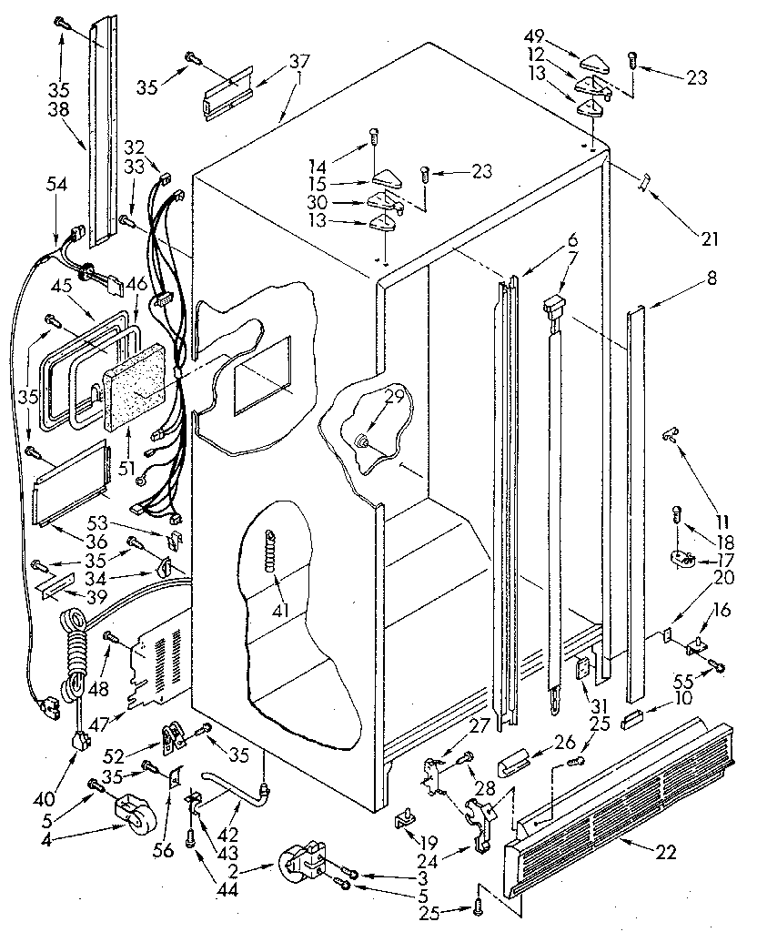 Whirlpool ED25DWXTG03 cabinet diagram