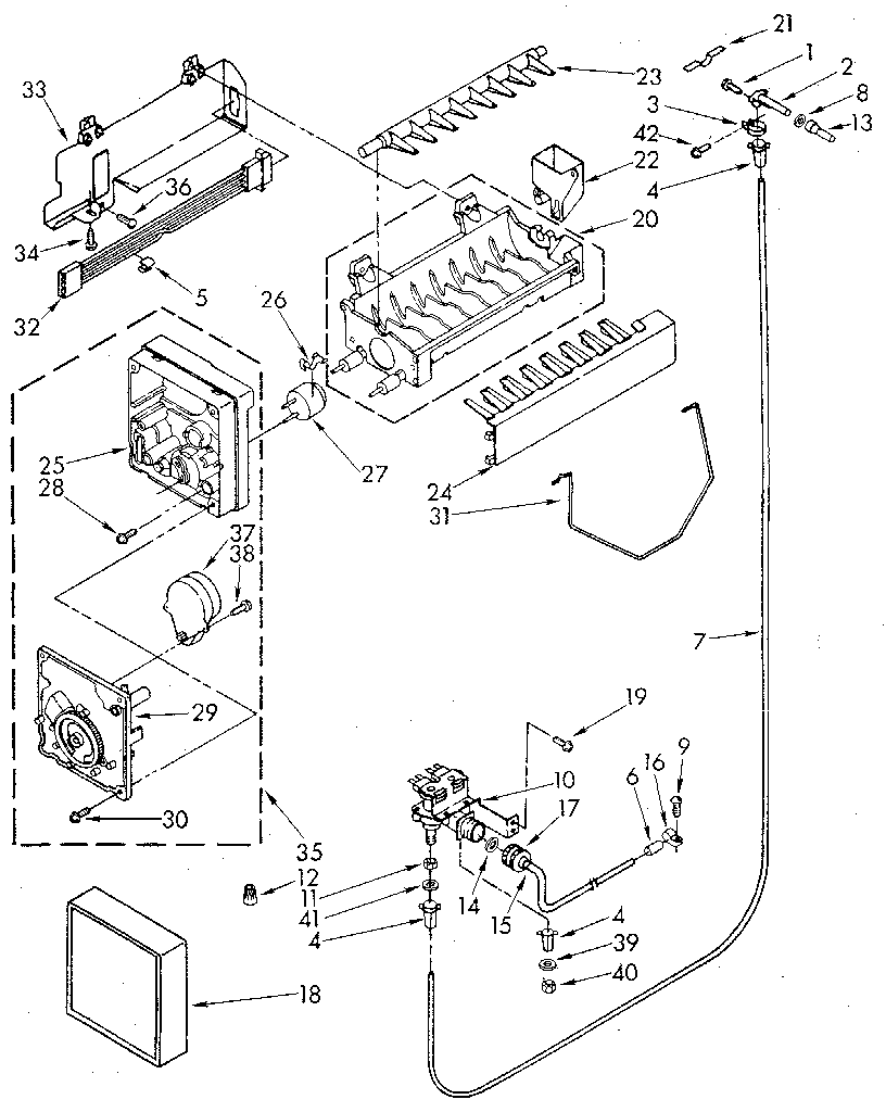Whirlpool ED25DWXTG03 icemaker diagram