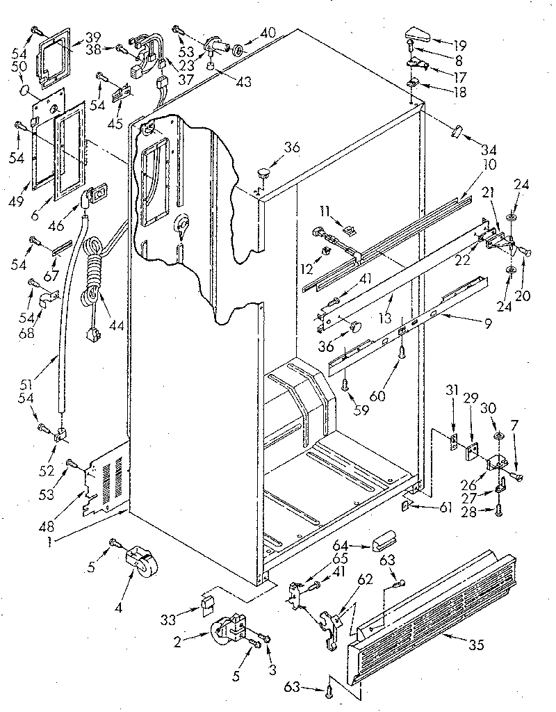 Whirlpool ET20GKXSN02 cabinet diagram