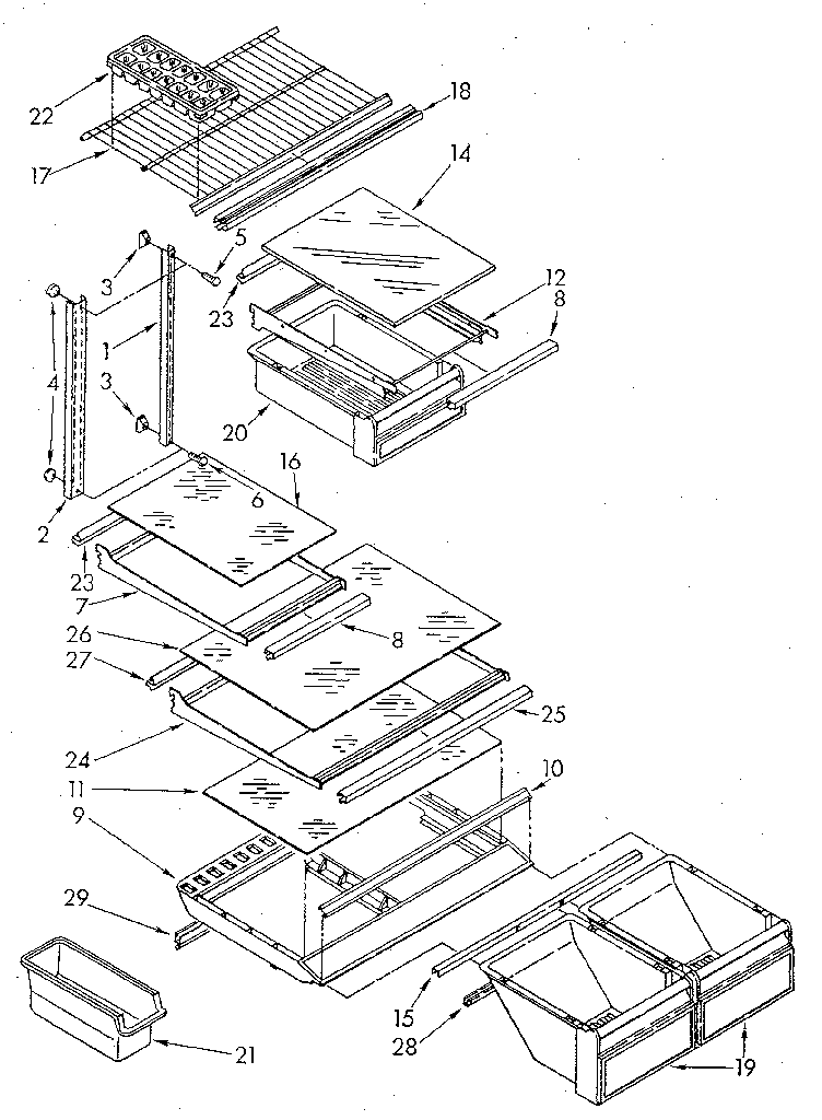 Whirlpool ET20GKXSN02 shelf diagram