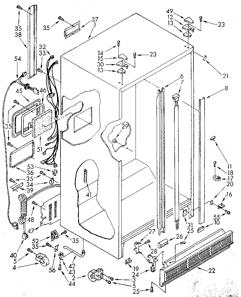Whirlpool ED22DWXTF03 cabinet diagram