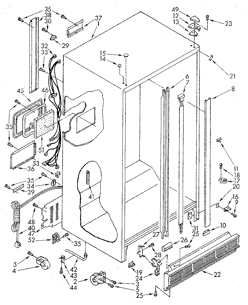 Whirlpool ED20AKXSW02 cabinet diagram
