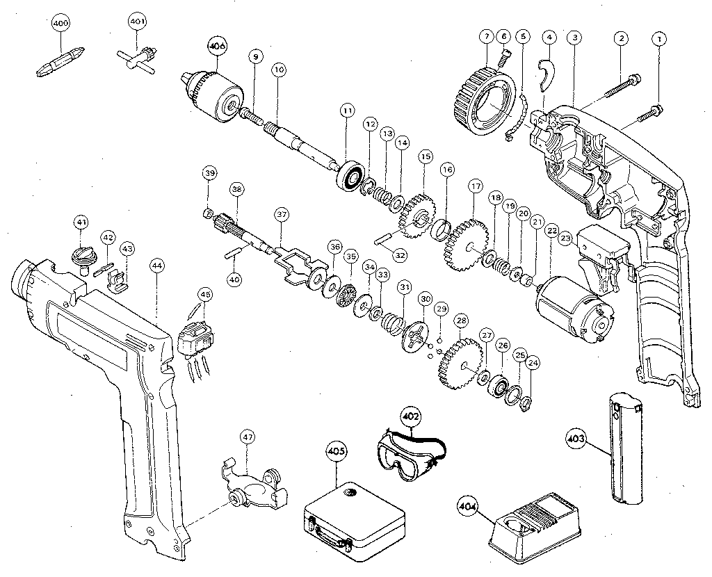 Makita 6073DW unit parts diagram