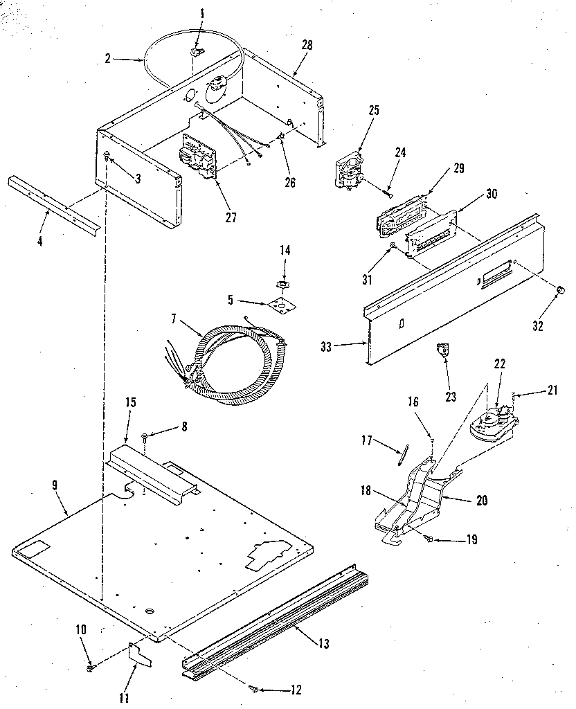 Kenmore 2784298893 control panel diagram