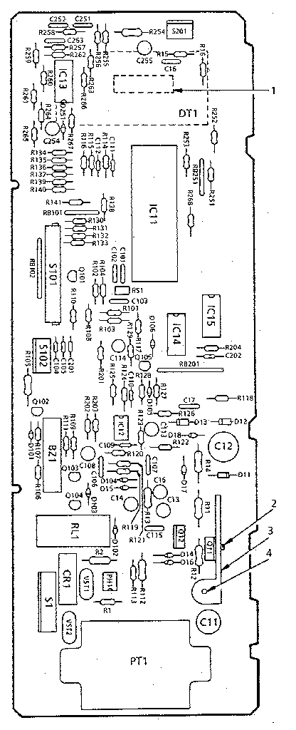 Kenmore 5658844881 power and control circuit board (part no. 14817) diagram
