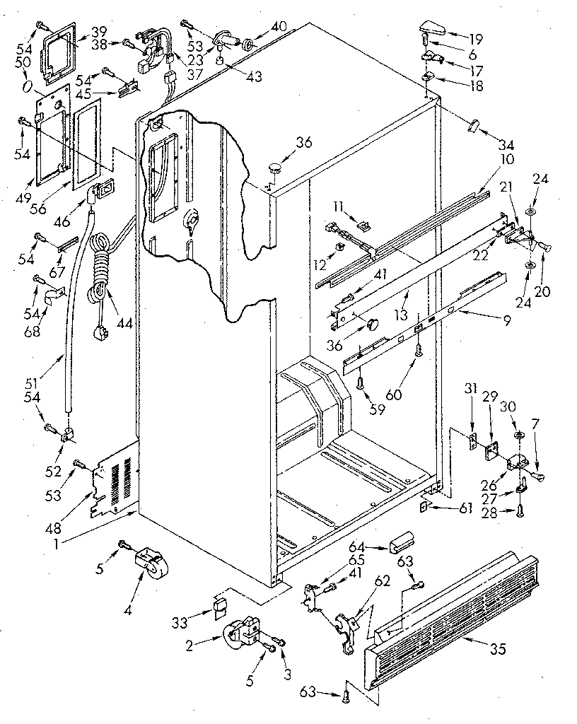 Whirlpool ET20AKXSW06 cabinet diagram