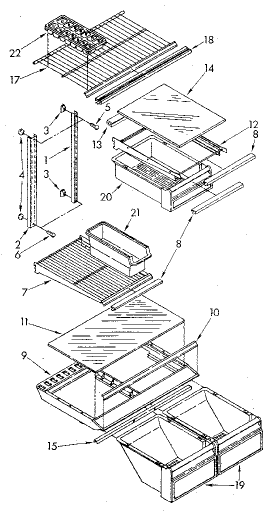 Whirlpool ET20AKXSW06 shelf diagram