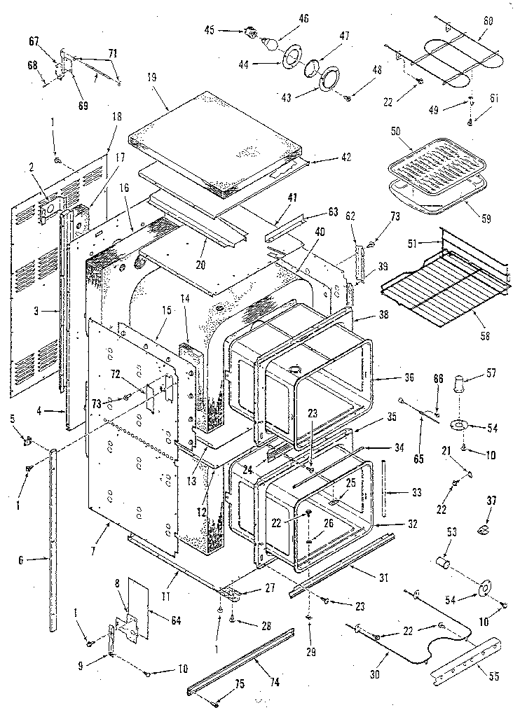 Kenmore 2784288895 body section diagram
