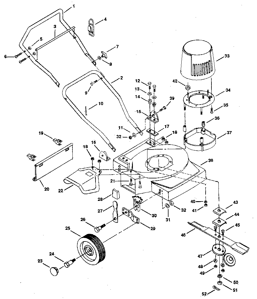 Craftsman 247370601 mower deck diagram