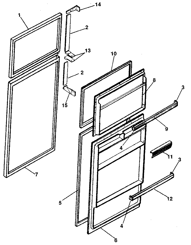 Kenmore 2538796280 door diagram