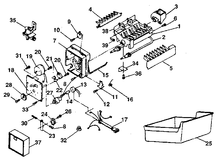 Kenmore 2538796280 ice maker diagram