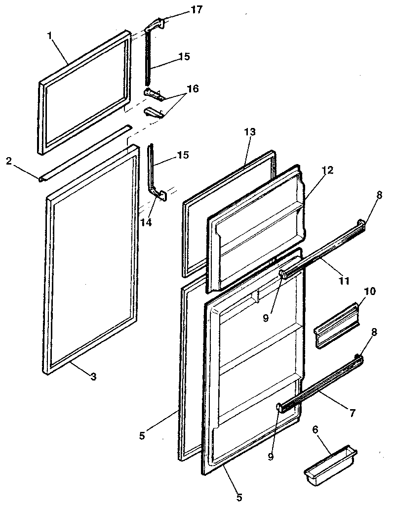 Kenmore 2538791290-1987 door diagram