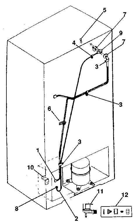 Kenmore 2538791290-1987 ice maker installation diagram