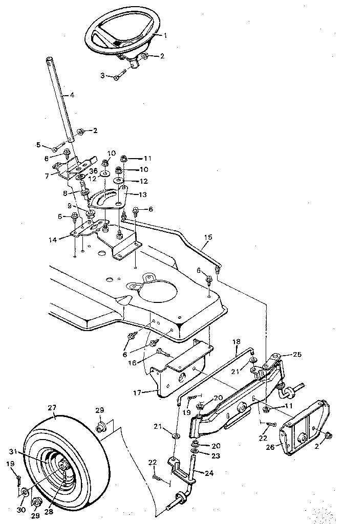 Murray 9-38600 steering diagram