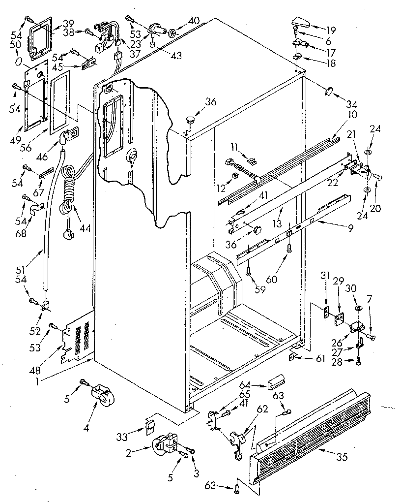 Whirlpool ET20AKXSN05 cabinet diagram