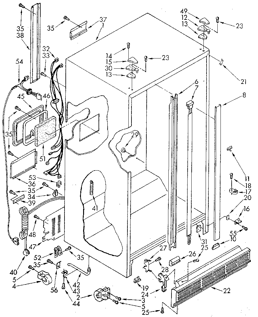 Whirlpool ED25DWXTG02 cabinet diagram