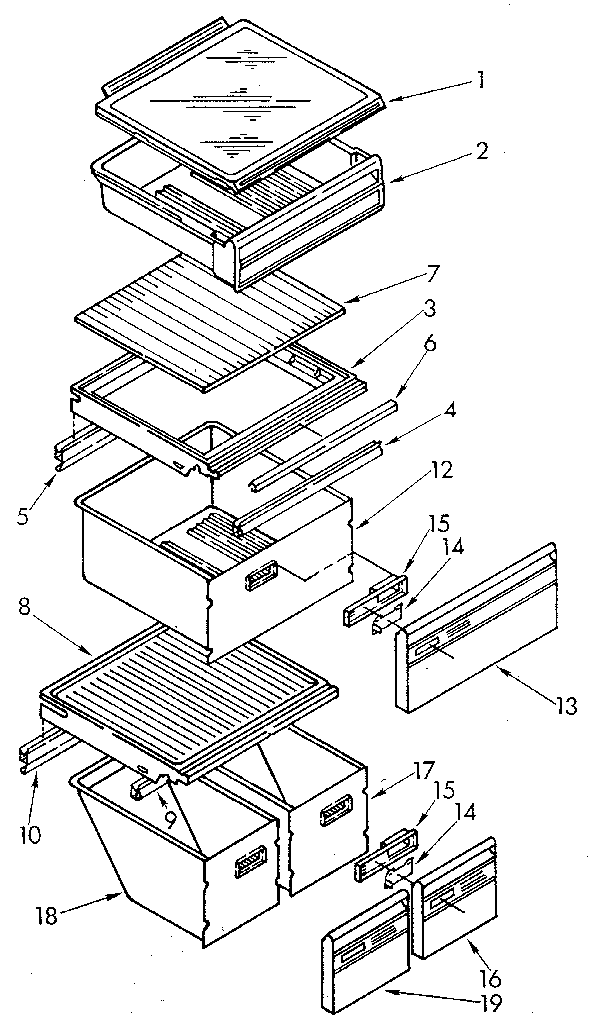 Whirlpool ED25DWXTG02 shelf diagram