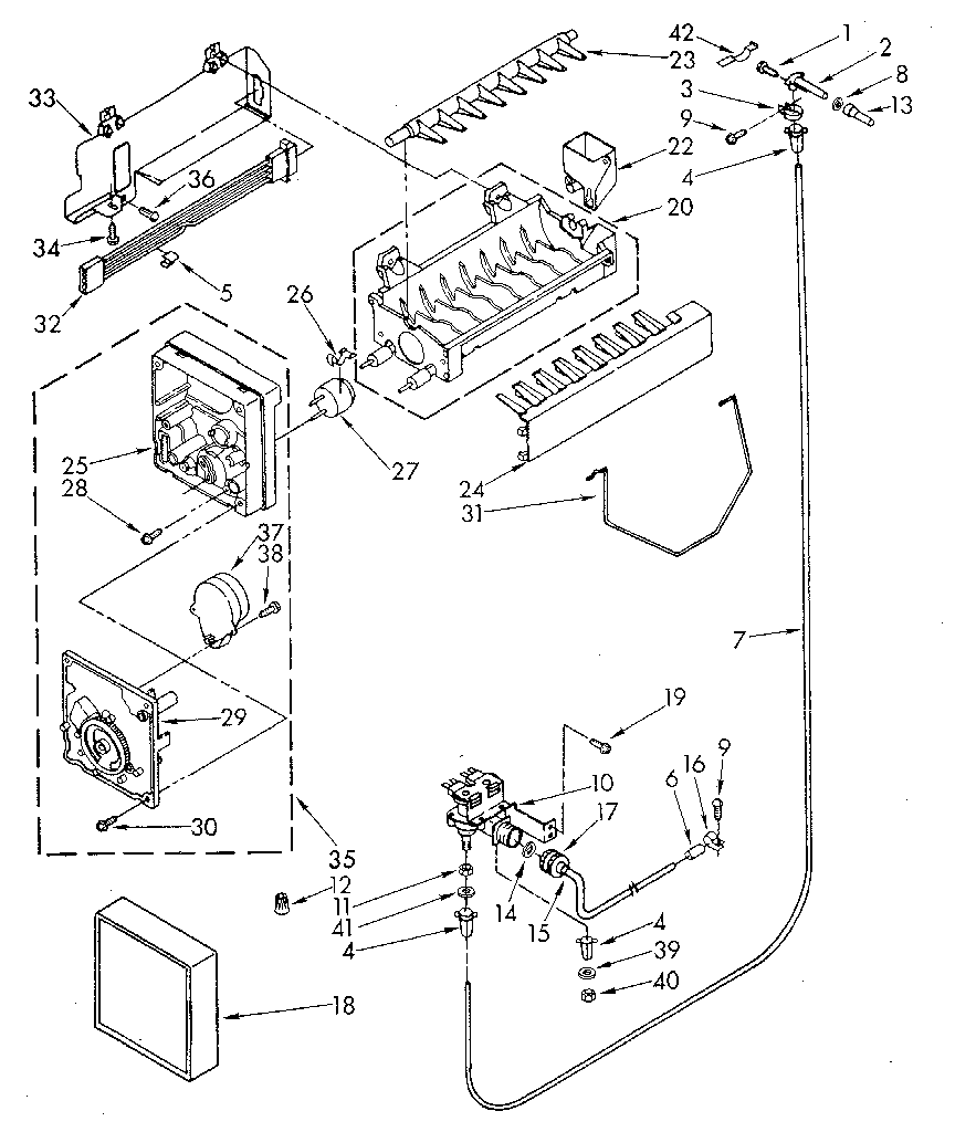 Whirlpool ED25DWXTG02 icemaker diagram