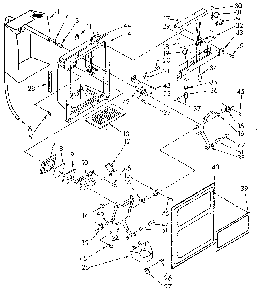 Whirlpool ED22DWXTN02 dispenser front diagram