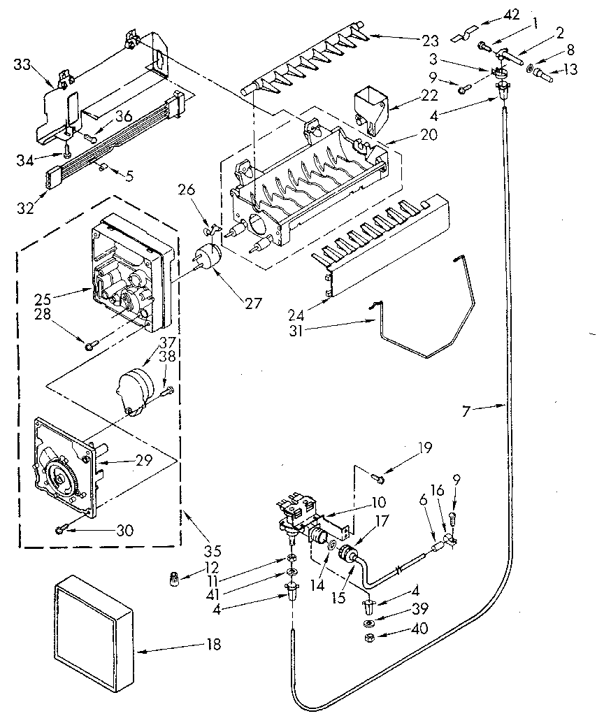 Whirlpool ED22DWXTN02 icemaker diagram