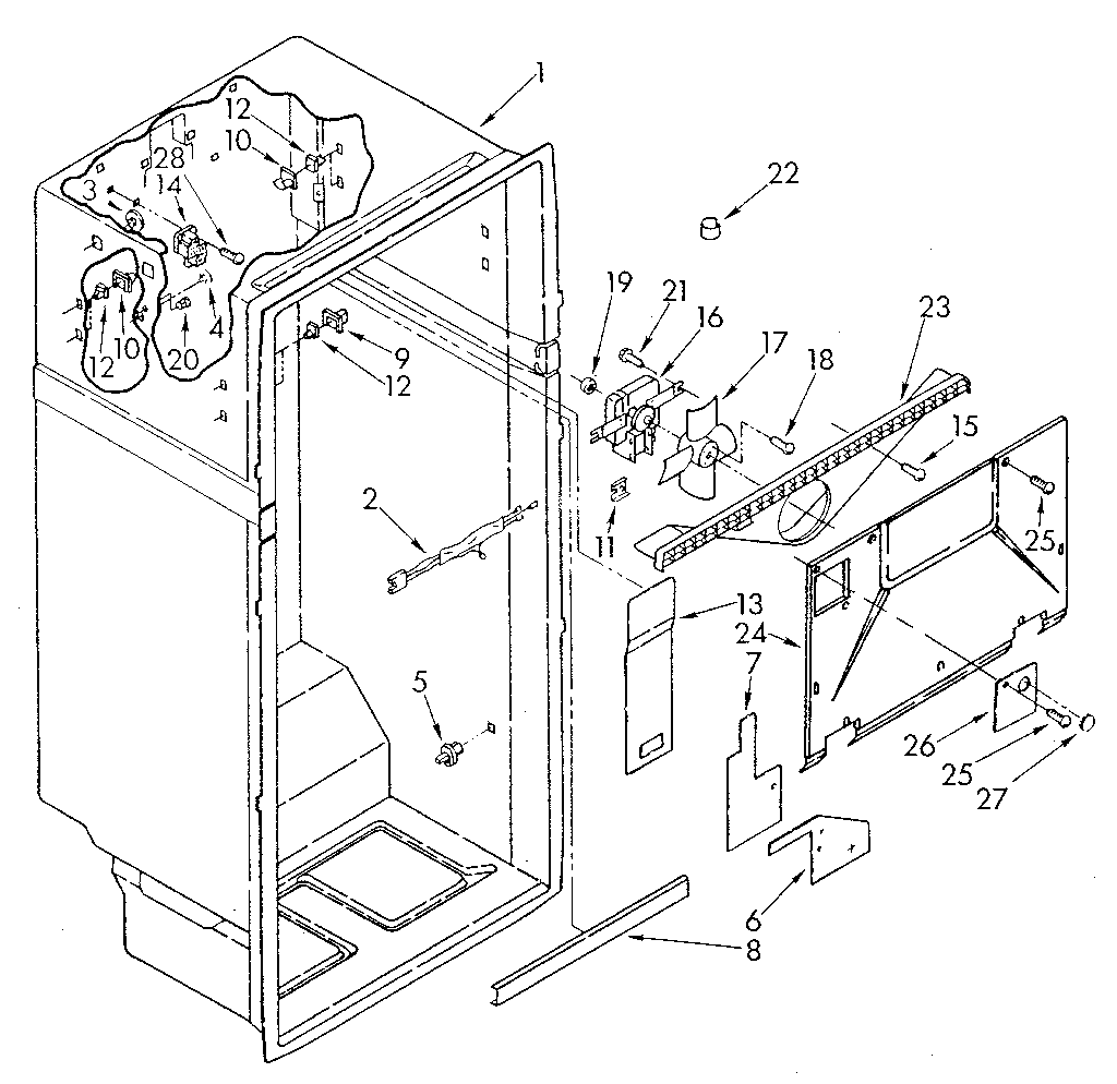 Whirlpool ET20DKXTM10 liner diagram