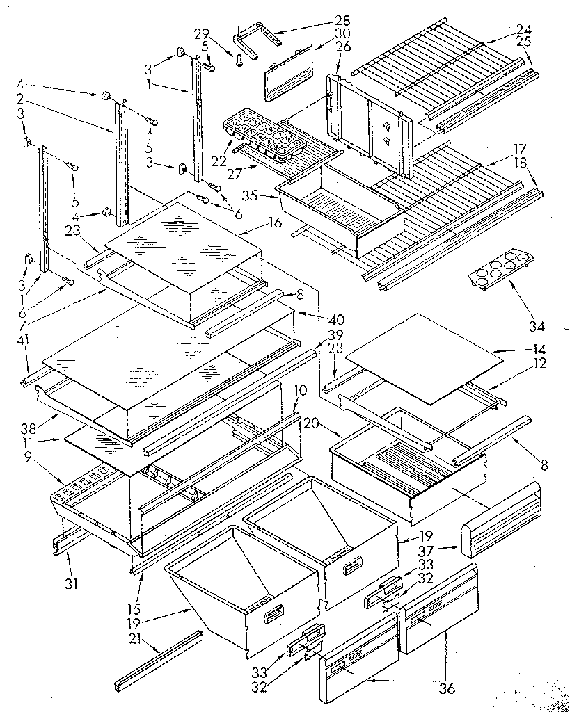Whirlpool ET20DKXTM10 shelf diagram