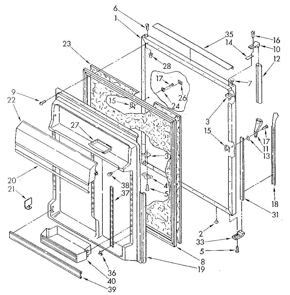 Whirlpool ET20DKXTM10 refrigerator door diagram