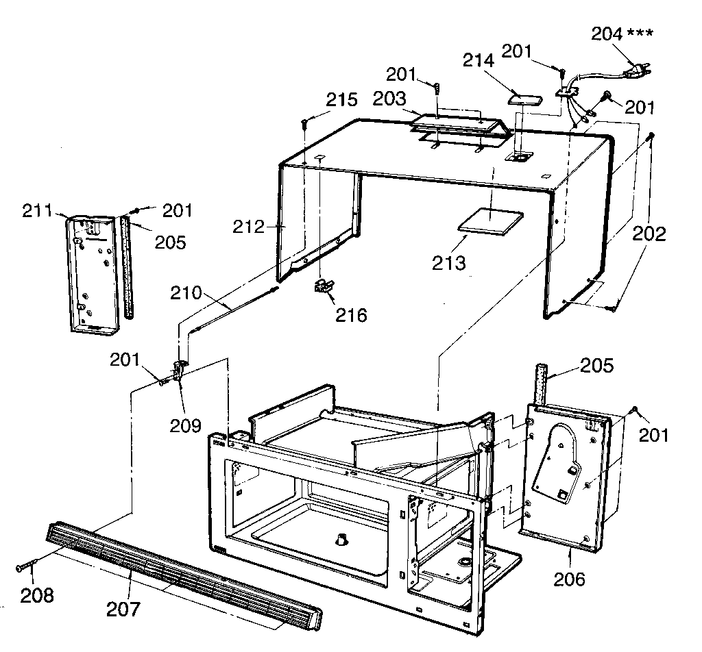 Kenmore 7218965380 cabinet diagram