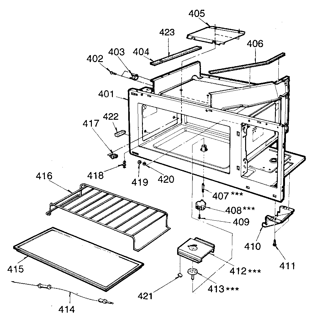 Kenmore 7218965380 cavity diagram