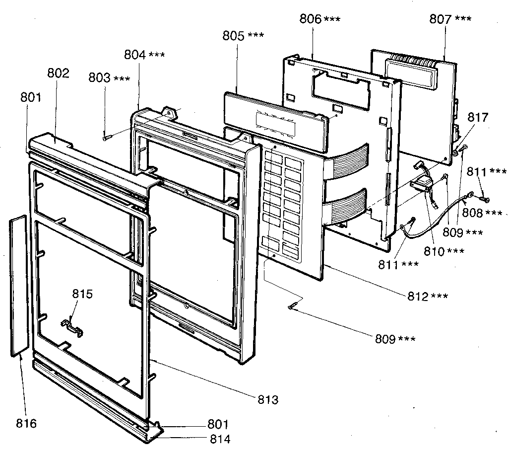 Kenmore 7218965380 control panel diagram